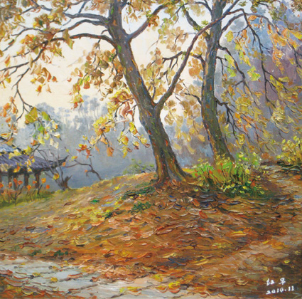 相依相伴 60cm×60cm